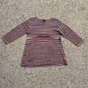 NWT New Directions Multicolor Knit Lightweight Sweater Size M